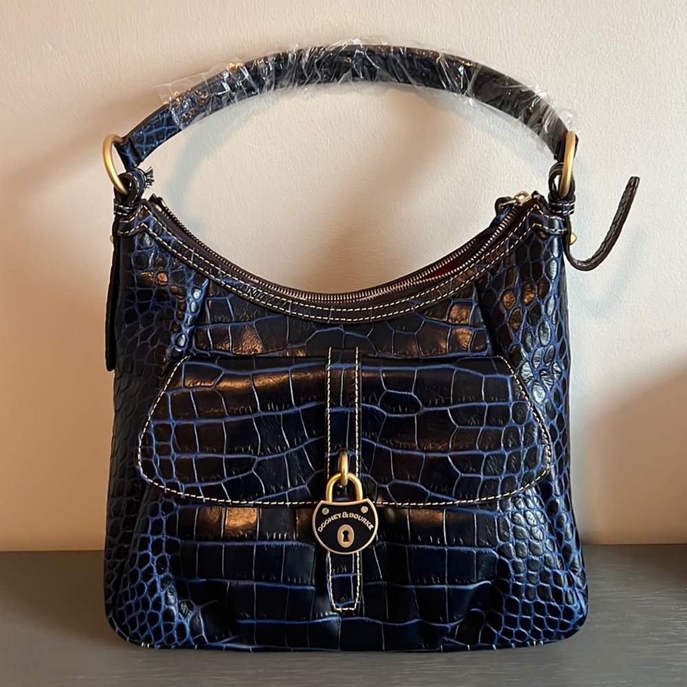 Dooney & Bourke Embossed Leather Hobo Bag